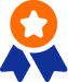 image of ribbon color orange and blue