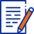 vector of note and pen