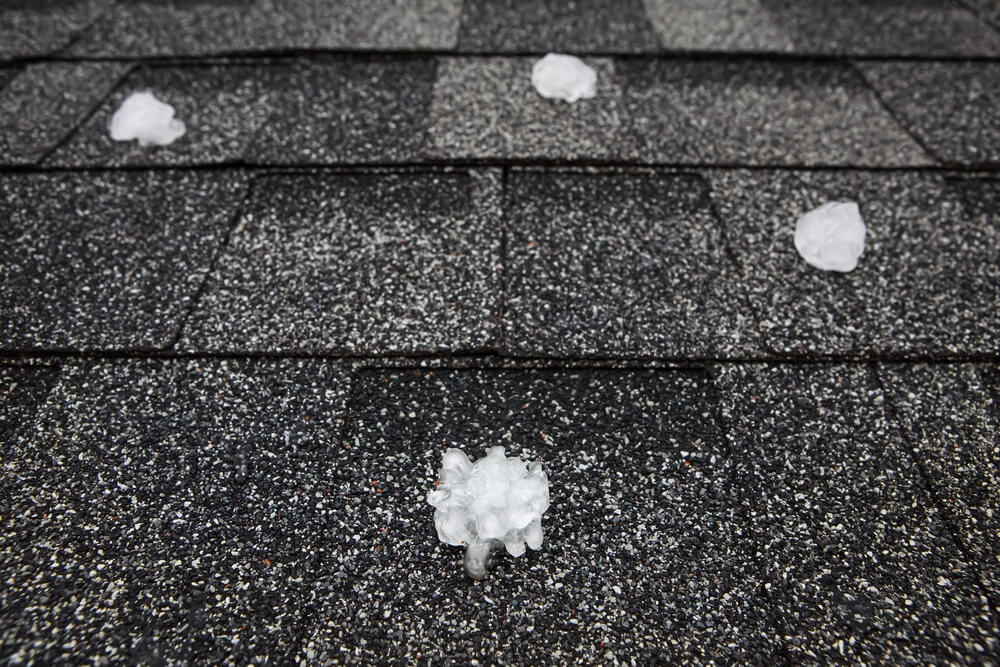 hail damage look like