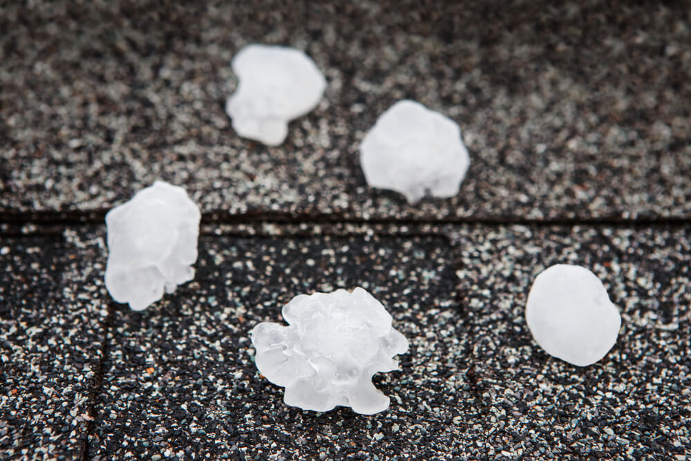 hail damage look like
